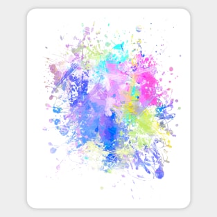 Abstract Vibrant Multicolor Brush Strokes and Splatters 1 Sticker